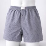 بوكسر رجال قطني لون رمادي