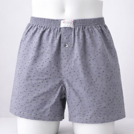 بوكسر رجال قطني لون رمادي