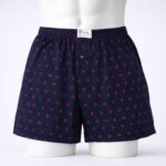 بوكسر رجال قطني بتصميم أحرف انجليزية لون كحلي