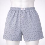 بوكسر رجال قطني بتصميم مرساة البحر لون رمادي