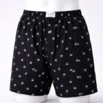 بوكسر رجال قطني بتصميم شجرة النخيل لون أسود