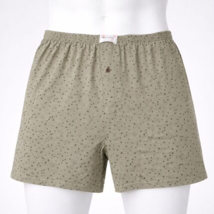 بوكسر رجال قطني لون زيتي