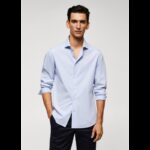 قميص رسمي رجالي من مانجو MANGO لون ازرق فاتح