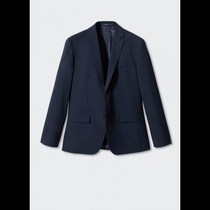 ⁦جاكيت رسمي سليم فيت رجالي من مانجو MANGO لون كحلي⁩ - الصورة ⁦7⁩