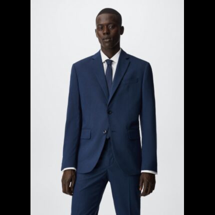 جاكيت رسمي سليم فيت رجالي من مانجو MANGO لون كحلي