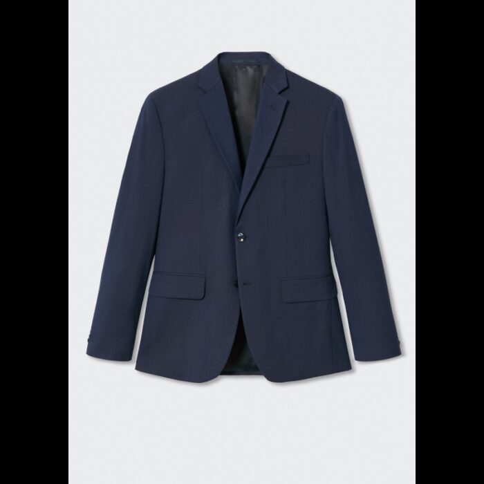 ⁦جاكيت رسمي سليم فيت رجالي من مانجو MANGO لون كحلي⁩ - الصورة ⁦8⁩