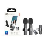 ⁦K9 2 in 1 Dual Wireless Microphone Double Mic⁩ - الصورة ⁦3⁩