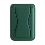 حافظة جلد لبطاقات لهواتف لون أخضر لاصق