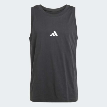 adidas Men's Essentials Small Logo Tank Top - Black