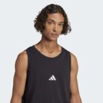 ⁦adidas Men's Essentials Small Logo Tank Top - Black⁩ - الصورة ⁦7⁩
