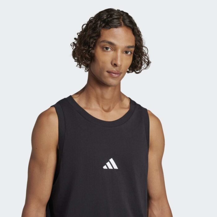 ⁦adidas Men's Essentials Small Logo Tank Top - Black⁩ - الصورة ⁦7⁩