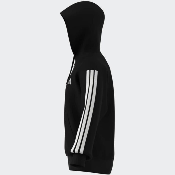 ⁦adidas Men's Essentials 3-Stripes French Terry Full-Zip Hoodie - Black⁩ - الصورة ⁦14⁩