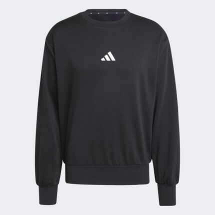 adidas Men's Essentials Feelcozy Fleece Sweatshirt - Black