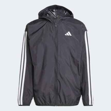 adidas Men's Essentials 3-Stripes Windbreaker - Black