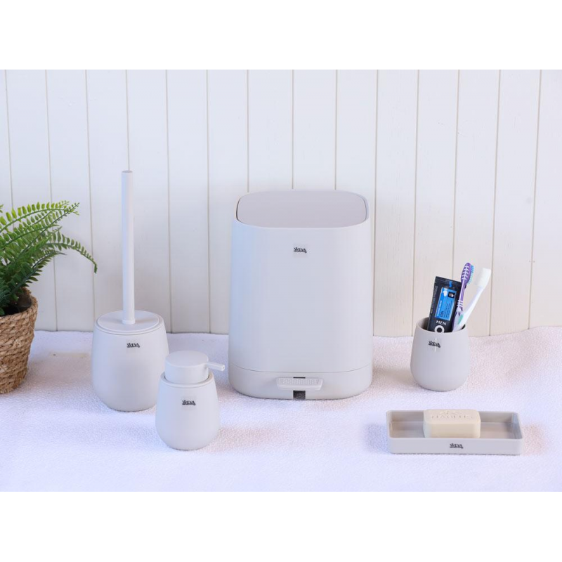 ⁦طقم اكسسوارات حمام 5 قطع VIBE BEIGE⁩ - الصورة ⁦1⁩