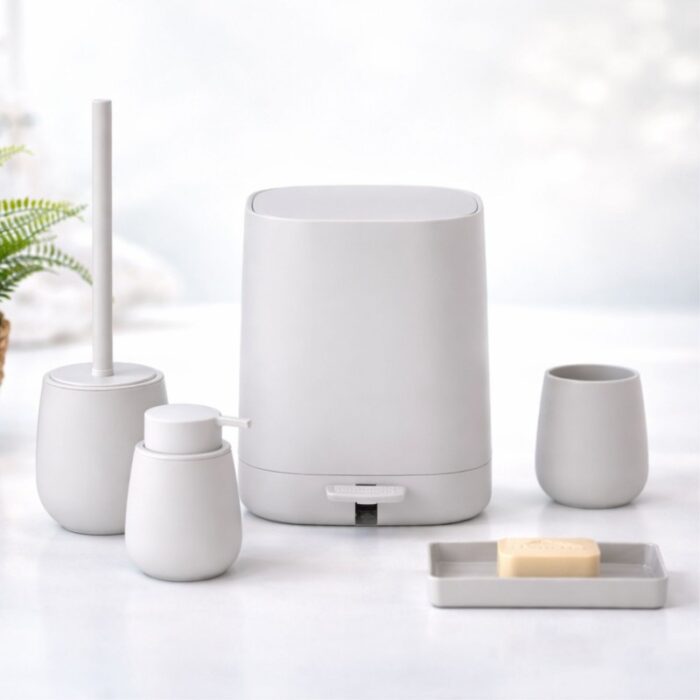 ⁦طقم اكسسوارات حمام 5 قطع VIBE BEIGE⁩ - الصورة ⁦2⁩