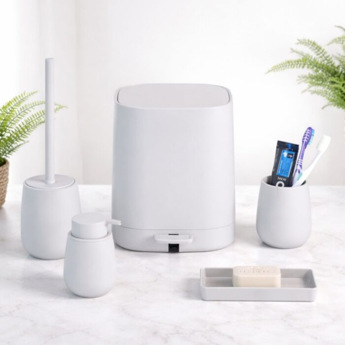 ⁦طقم اكسسوارات حمام 5 قطع VIBE BEIGE⁩ - الصورة ⁦3⁩