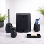 ⁦طقم اكسسوارات حمام 5 قطع VIBE BLACK⁩ - الصورة ⁦2⁩