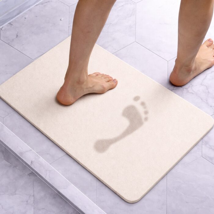 ⁦دعسة حمام حجرية فائقة الامتصاص PLAIN IVORY 39X60 CM⁩ - الصورة ⁦2⁩