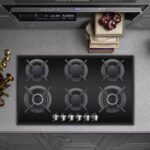 ⁦طباخ زجاج 90 سم 6 عيون من يونيفرسال بلس لون أسود⁩ - الصورة ⁦2⁩