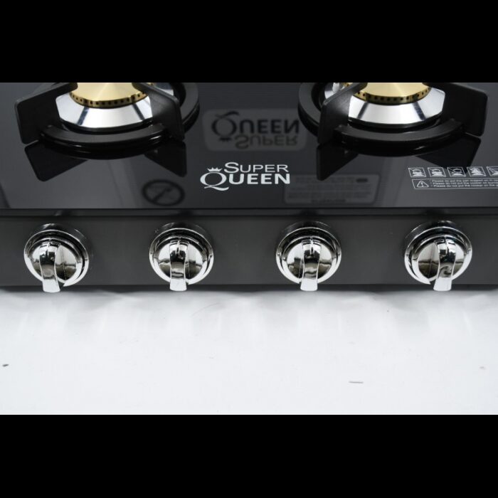 ⁦طباخ غاز 4 عيون من سوبر كوين مع غطاء روس نحاس⁩ - الصورة ⁦2⁩