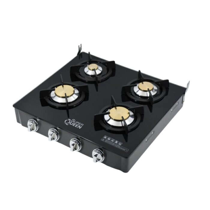 ⁦طباخ غاز 4 عيون من سوبر كوين مع غطاء روس نحاس⁩ - الصورة ⁦4⁩