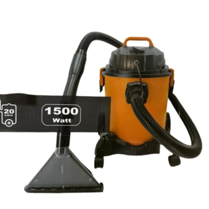 ⁦مكنسه كهربائية برميل لغسيل السجاد من هوم سمارت 20 لتر قوة 1500 واط لون برتقالي⁩ - الصورة ⁦2⁩