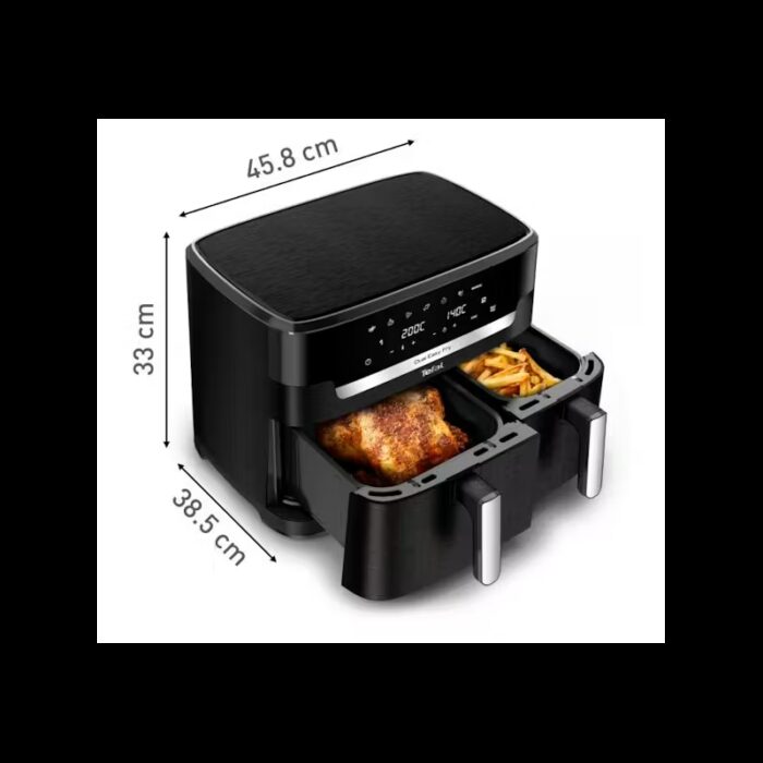 ⁦Tefal Easy Fry Dual XXL EY9428G0 11L Air Fryer - Black⁩ - الصورة ⁦3⁩