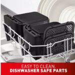 ⁦Tefal Easy Fry Dual XXL EY9428G0 11L Air Fryer - Black⁩ - الصورة ⁦10⁩