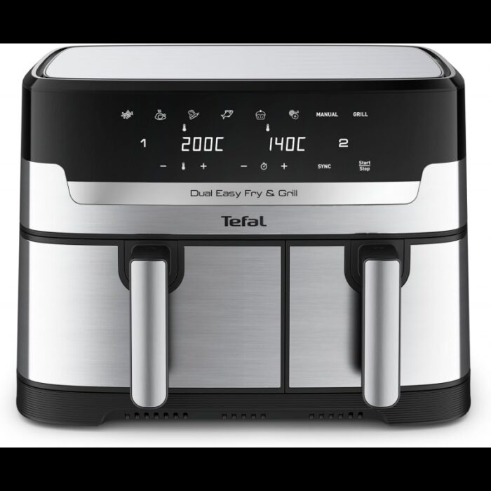 ⁦Tefal Easy Fry Dual Zone Air Fryer & Grill EY905D40 8.3L Stainless Steel⁩ - الصورة ⁦6⁩