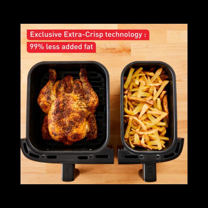 ⁦Tefal Easy Fry Dual Zone Air Fryer & Grill EY905D40 8.3L Stainless Steel⁩ - الصورة ⁦9⁩