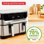 ⁦Tefal Easy Fry Dual Zone Air Fryer & Grill EY905D40 8.3L Stainless Steel⁩ - الصورة ⁦11⁩