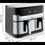 ⁦Tefal Easy Fry Dual Zone Air Fryer & Grill EY905D40 8.3L Stainless Steel⁩ - الصورة ⁦14⁩