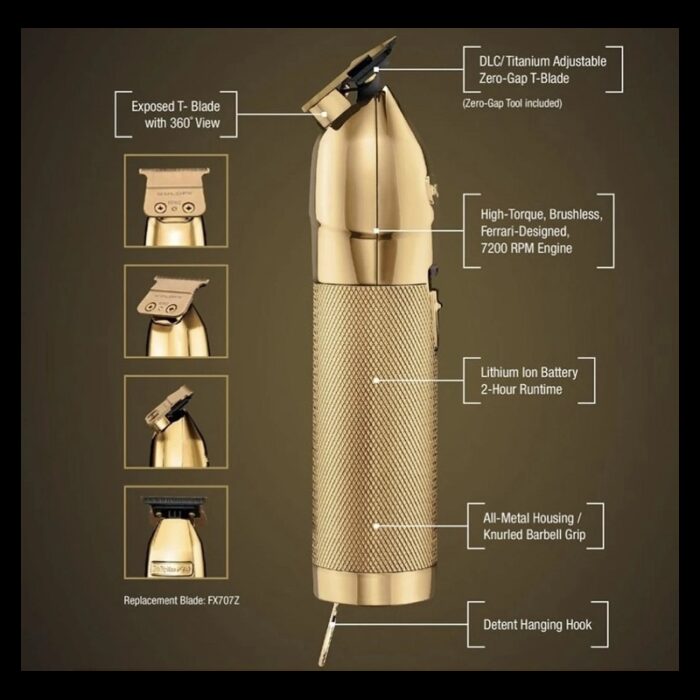 ⁦BaByliss Pro FX7870GE Finishing Hair Clipper 40mm SkeletonFx 4Artists⁩ - الصورة ⁦5⁩