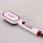 ⁦Enzo EN-4201 Portable Mini Hair Iron Fast Hair Straightening Brush Comb Wholesale Ceramic Electric Hot Beard Straightener Brush⁩ - الصورة ⁦4⁩