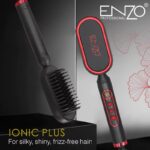 ⁦Enzo EN-4201 Portable Mini Hair Iron Fast Hair Straightening Brush Comb Wholesale Ceramic Electric Hot Beard Straightener Brush⁩ - الصورة ⁦4⁩