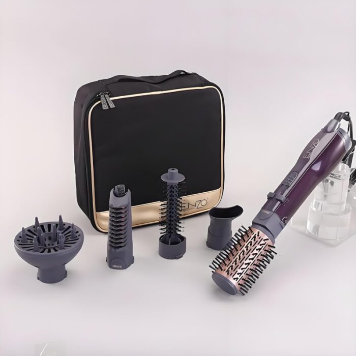 ⁦Enzo EN-4136 High Quality 5 in 1 Multi-Function Hair Brush Blow Dryer One Step Hair Dryer and Volumizer Hot Air Brush Blow Dryer⁩ - الصورة ⁦5⁩