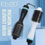 ⁦Enzo EN-6211 Oem Custom Hair Styler 3 in 1 Mini Hot Air Brush One Step Negative Ion Electronic Dryer Comb⁩ - الصورة ⁦3⁩