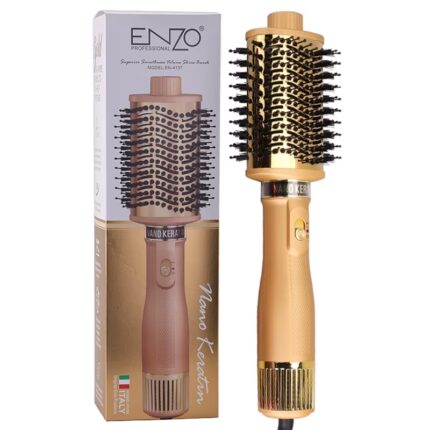 Enzo EN-4137 OEM Hot Air Brush Hair Straightener Curling Iron Mini Hot Air Comb Hair Iron Electric Hair Dryer Brush
