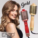 ⁦Enzo EN-4137 OEM Hot Air Brush Hair Straightener Curling Iron Mini Hot Air Comb Hair Iron Electric Hair Dryer Brush⁩ - الصورة ⁦4⁩