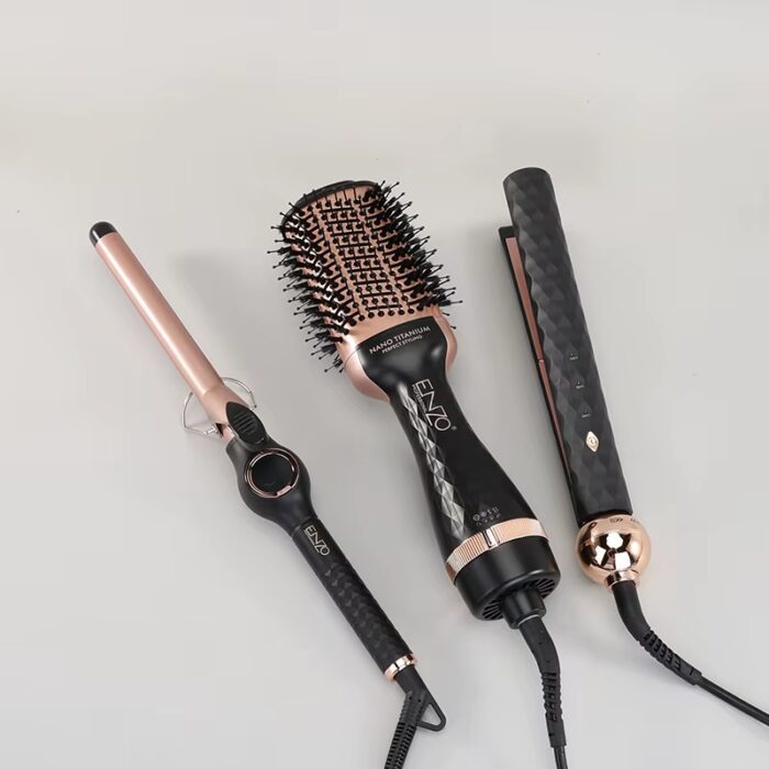 ⁦Enzo EN-3311 Hair Styling Tools Hot Sales Electric Straight and Curly Hair Comb Electric 3 in 1 Hot Air Hair Dryer Brus⁩ - الصورة ⁦2⁩