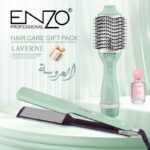⁦Enzo EN-511 New Electric Straightener Curler One Step Hot Air Hair Blow Dryer Brush 3 in 1 Multi Styler Curling Iron Comb Set⁩ - الصورة ⁦4⁩