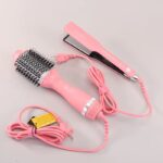 Enzo EN-511 New Electric Straightener Curler One Step Hot Air Hair Blow Dryer Brush 3 in 1 Multi Styler Curling Iron Comb Set