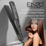 ⁦Enzo EN-5179 PTC Fast Heating 2 in 1 Curly Hair Electric Ceramic Planchas De Cabello Wide Plate Flat Iron Hair Straightener⁩ - الصورة ⁦3⁩