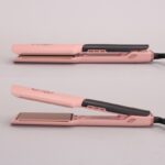 ⁦Enzo EN-2415 Wholesale Professional Wide Plate LCD Display Electric Heating Ceramic Coating Flat Iron Pink Hair Straightener Guangzhou⁩ - الصورة ⁦5⁩