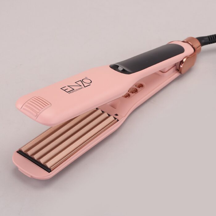 ⁦Enzo EN-2413 Flat Iron Hair Straightener Wave Hair Straightener Volumizing Iron 110-240V Dual Voltage Professional Hair Crimper⁩ - الصورة ⁦6⁩