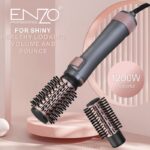 ⁦Enzo EN-759 Multi Function Hair Brush Fast Heating Wavy Hair Iron 2 in 1 One Step Auto Straightening Curling Hairdressing Tool⁩ - الصورة ⁦4⁩