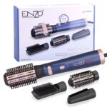 ⁦Enzo EN-758 Professional 4 in 1 Electric Hot Air Hair Brush One Step Airbrush Hair Dryer Brush Curler with Interchangeable Brush⁩ - الصورة ⁦5⁩