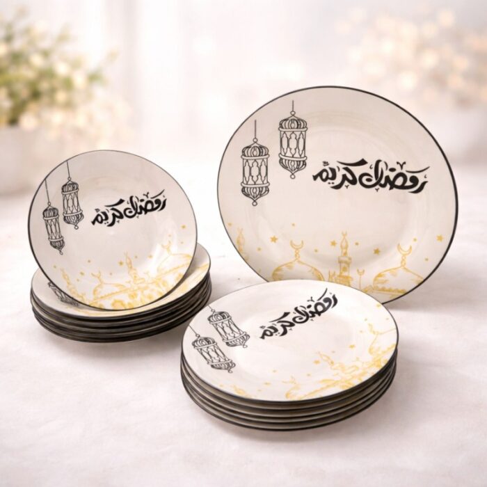 ⁦طقم صحون رمضان 18 قطعة⁩ - الصورة ⁦2⁩