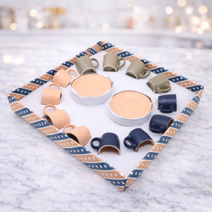 ⁦طقم فناجين قهوة بألوان متعدة عدد 12 كاسة⁩ - الصورة ⁦4⁩